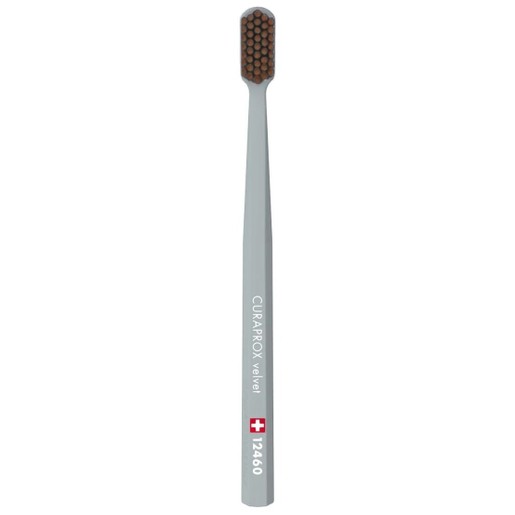 Curaprox CS 12460 Velvet Toothbrush 1 Τεμάχιο - Γκρι / Μπορντό