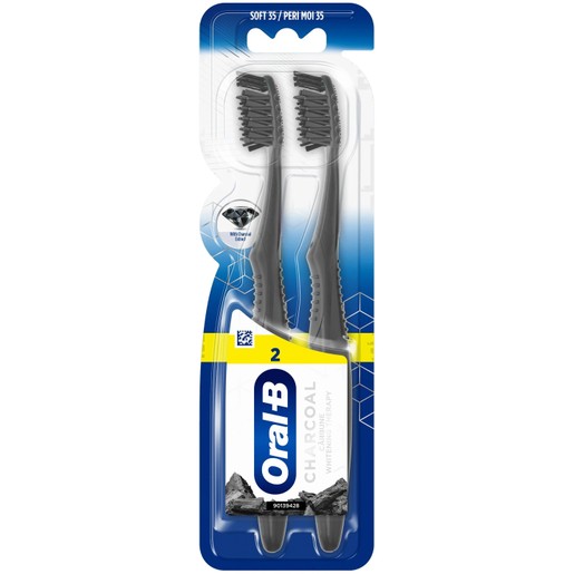 Oral-B Charcoal Whitening Therapy Soft 35 Toothbrush 2 Τεμάχια - Μαύρο