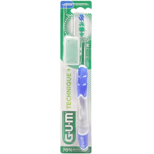 Gum Technique+ Medium Toothbrush 1 Τεμάχιο, Κωδ 492 - Μπλε