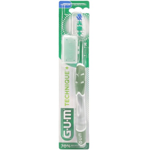 Gum Technique+ Medium Toothbrush 1 Τεμάχιο, Κωδ 492 - Πράσινο