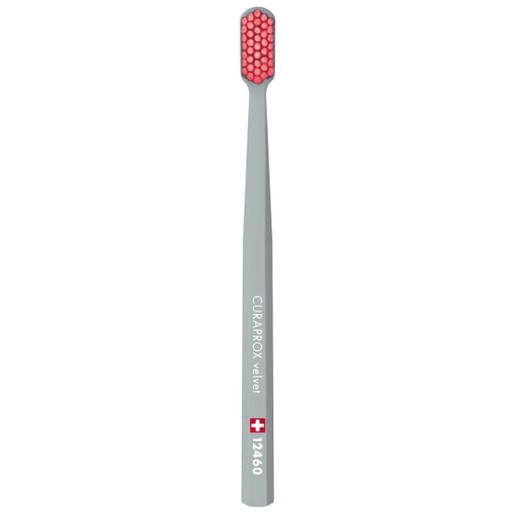 Curaprox CS 12460 Velvet Toothbrush 1 Τεμάχιο - Γκρι / Ροζ