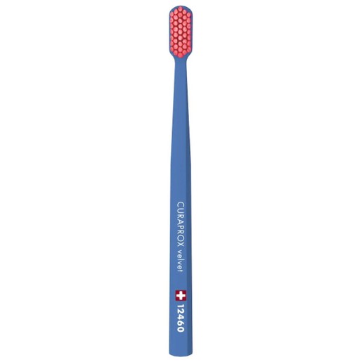 Curaprox CS 12460 Velvet Toothbrush 1 Τεμάχιο - Σκούρο Μπλε / Ροζ