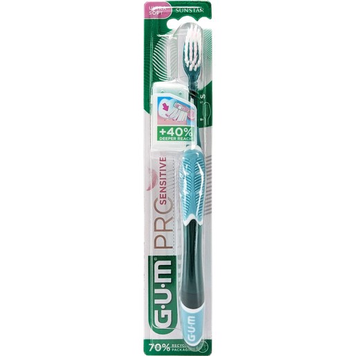 Gum Sunstar Pro Sensitive Ultra Soft Toothbrush 1 Τεμάχιο, Κωδ 510 - Πετρόλ