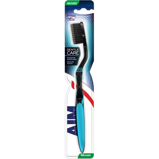 Aim Gentle Care Toothbrush Soft 1 Τεμάχιο - Γαλάζιο / Μαύρο 