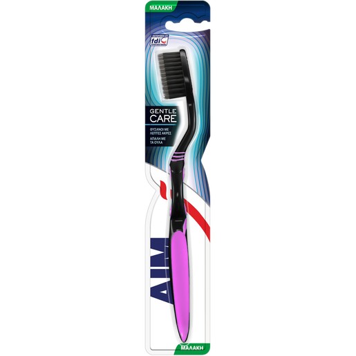 Aim Gentle Care Toothbrush Soft 1 Τεμάχιο - Μωβ / Μαύρο