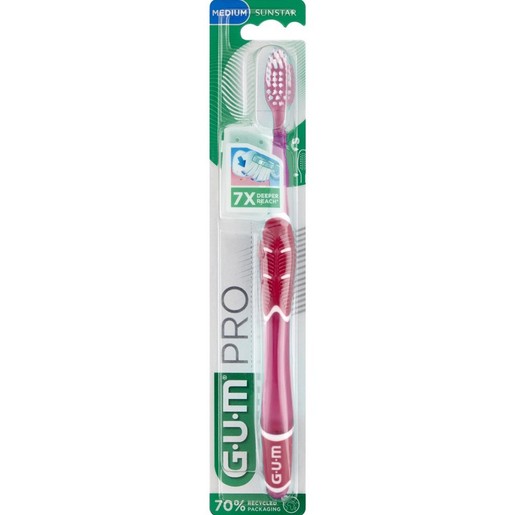 Gum Pro Medium Toothbrush 1 Τεμάχιο, Κωδ 528 - Φούξια