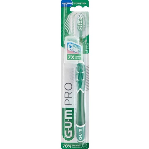 Gum Pro Medium Toothbrush 1 Τεμάχιο, Κωδ 528 - Πράσινο