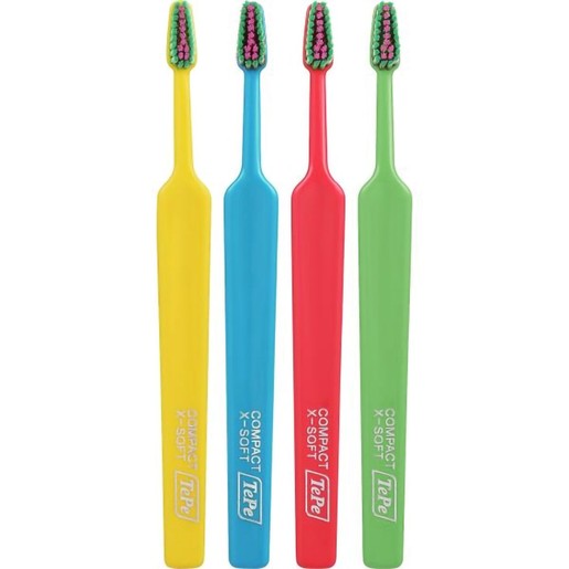 Tepe Colour Compact Extra Soft Toothbrush 4 Τεμάχια - Multicolor 3