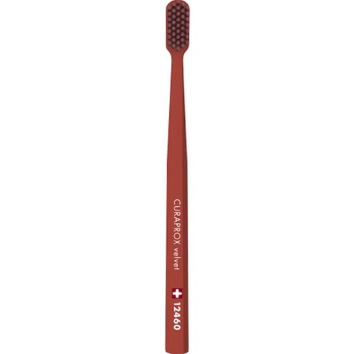 Curaprox CS 12460 Velvet Toothbrush 1 Τεμάχιο - Καφέ / Μπορντό