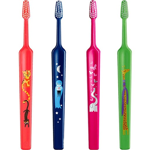 TePe Kids Extra Soft Toothbrush 0-3 Years 4 Τεμάχια - Multicolor 11