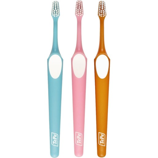 Tepe Supreme Soft Toothbrush 3 Τεμάχια, Γαλάζιο / Ροζ / Πορτοκαλί