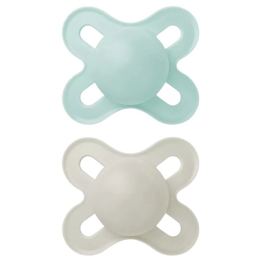 Mam Original Start Silicone Soother 0-2m 2 Τεμάχια, Κωδ 078SUc - Πράσινο / Γκρι