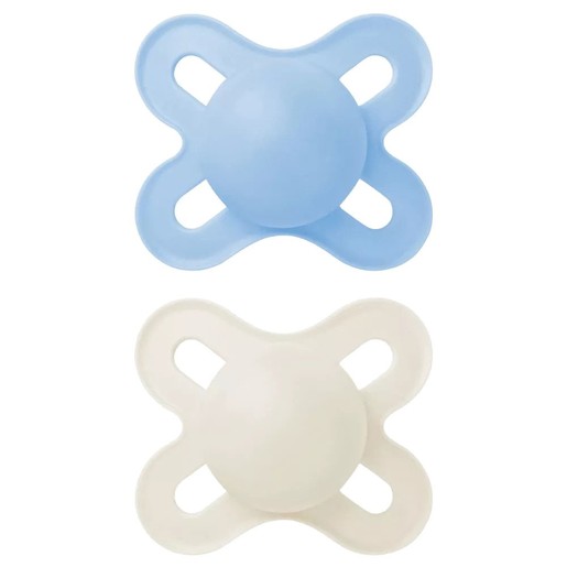 Mam Original Start Silicone Soother 0-2m 2 Τεμάχια, Κωδ 078SBc - Μπλε / Γκρι