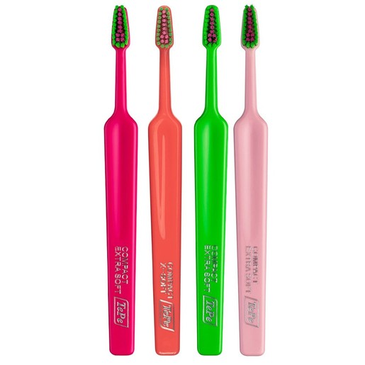 Tepe Colour Compact Extra Soft Toothbrush 4 Τεμάχια - Multicolor 6