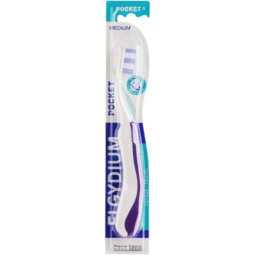 Elgydium Pocket Medium Travel Toothbrush 1 Τεμάχιο - Μωβ