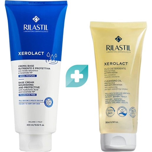 Rilastil Promo Xerolact Base Nourishing & Protective Cream 400ml & Δώρο Protective & Anti-Irritation Cleansing Oil 200ml Rilastil Promo Xerolact Base Nourishing & Protective Cream 400ml & Δώρο Protective & Anti-Irritation Cleansing Oil 200ml