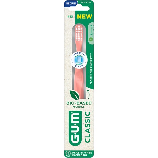 Gum Classic 410 Medium Toothbrush 1 Τεμάχιο - Ροζ Gum Classic 410 Medium Toothbrush 1 Τεμάχιο - Ροζ