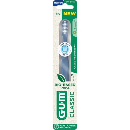 Gum Classic 410 Medium Toothbrush 1 Τεμάχιο - Μπλε Gum Classic 410 Medium Toothbrush 1 Τεμάχιο - Μπλε