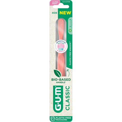 Gum Classic 408 Ultra Soft Toothbrush 1 Τεμάχιο - Ροζ