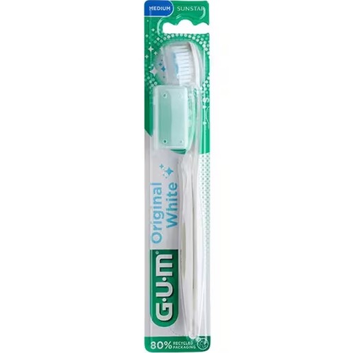 Gum Original White 563 Medium Toothbrush 1 Τεμάχιο - Λευκό