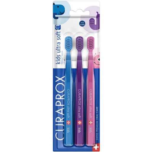 Curaprox Kids CS 5500 Ultra Soft Toothbrush 4-12 Years 3 Τεμάχια