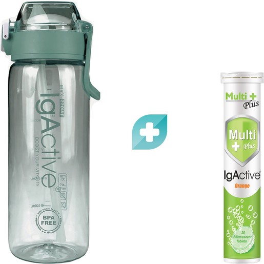 IgActive Promo Multi Plus 20 Effer.tabs & Δώρο Sport Water Bottle 500ml 1 Τεμάχιο - Green