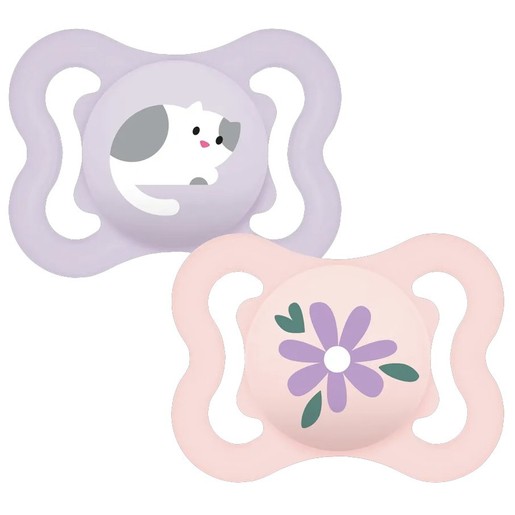 Mam Air Silicone Soother 2-6m Κωδ 120SGc, 2 Τεμάχια - Λιλά / Ροζ