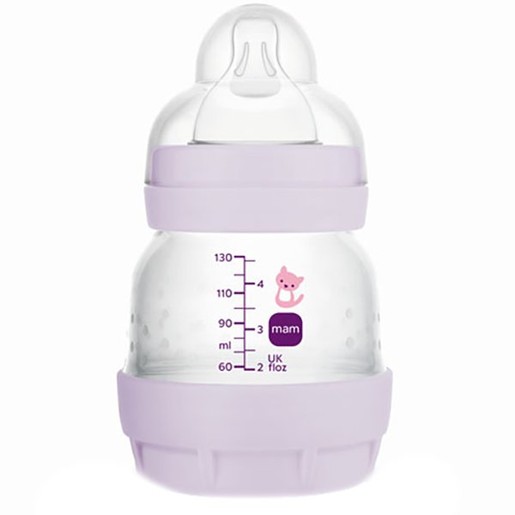 Mam Easy Start Anti-Colic Plastic Bootle 0m+, Κωδ 353SGc, 130ml - Λιλά