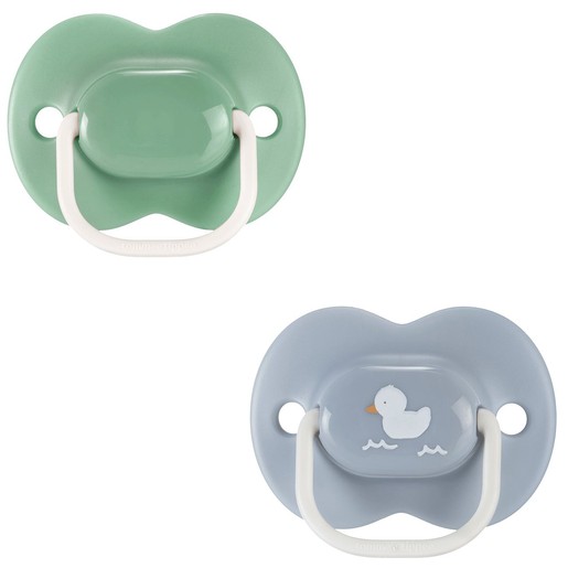 Tommee Tippee Anytime Orthodontic Silicone Soother 18-36m, 2 Τεμάχια - Πράσινο / Γκρι