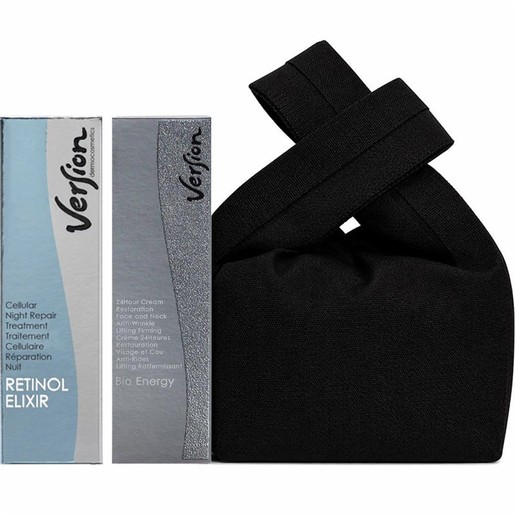 Version Promo Retinol Elixir Night Cream 50ml & Bio Energy 24h Cream Face & Neck Anti Wrinkle Lifting Firming 50ml & Δώρο Νεσεσέρ 1 Τεμάχιο