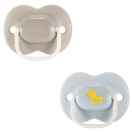 Tommee Tippee Anytime Orthodontic Silicone Soother 6-18m, 2 Τεμάχια - Γκρι / Σιέλ