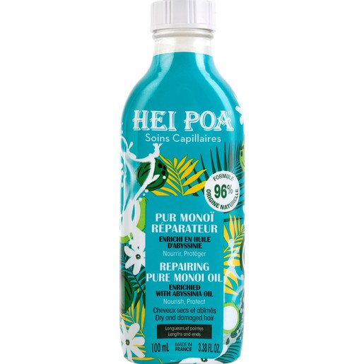 Hei Poa Repairing Pure Monoi Oil Enriched with Abyssinia Oil for Dry & Damaged Hair 100ml