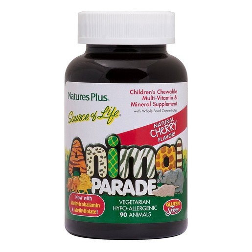 Natures Plus Animal Parade Cherry Orange Grape Συμπλήρωμα Διατροφής με Βιταμίνες, Μέταλλα και Πλήθος Από Υγιεινές Τροφές 90tabs Natures Plus Animal Parade Cherry Orange Grape Συμπλήρωμα Διατροφής με Βιταμίνες, Μέταλλα και Πλήθος Από Υγιεινές Τροφές 90tabs