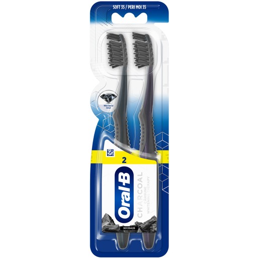 Oral-B Charcoal Whitening Therapy Soft 35 Toothbrush Μαύρο 2 Τεμάχια Oral-B Charcoal Whitening Therapy Soft 35 Toothbrush Μαύρο 2 Τεμάχια
