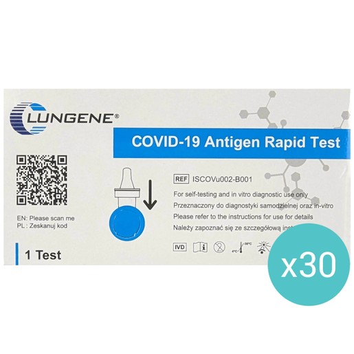 Σετ Clongene Lungene Covid-19 Antigen Rapid Test 30 Τεμάχια