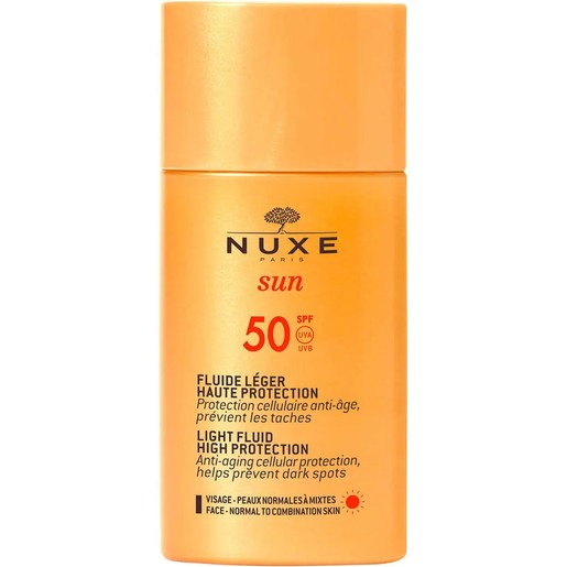 Nuxe Sun Light Fluid Face Anti Aging Cellular Protection Spf50, 50ml