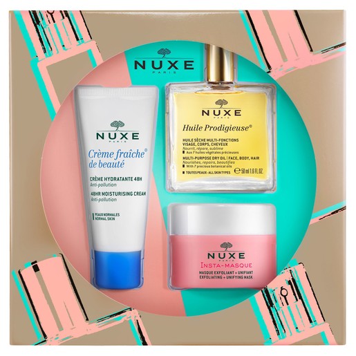 Nuxe Promo Huile Prodigieuse 50ml & Insta Masque Exfoliant 50ml & Creme Fraiche de Beaute 48h Moisturising Cream 30ml Nuxe Promo Huile Prodigieuse 50ml & Insta Masque Exfoliant 50ml & Creme Fraiche de Beaute 48h Moisturising Cream 30ml