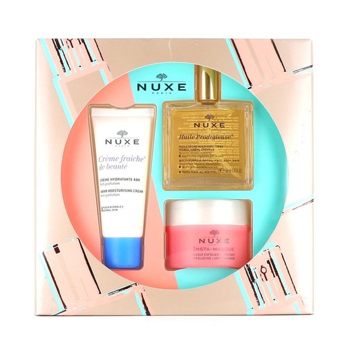 Nuxe Promo Huile Prodigieuse 50ml & Insta Masque Exfoliant 50ml & Creme Fraiche de Beaute 48h Moisturising Cream 30ml Nuxe Promo Huile Prodigieuse 50ml & Insta Masque Exfoliant 50ml & Creme Fraiche de Beaute 48h Moisturising Cream 30ml