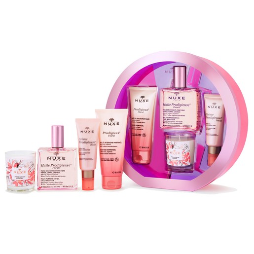 Nuxe Gift Pack Huile Prodigieuse Florale 100ml, Scented Shower Gel 100ml, Prodigieuse Boost Gel Cream 40ml & Prodigieux Κερί 70g Nuxe Gift Pack Huile Prodigieuse Florale 100ml, Scented Shower Gel 100ml, Prodigieuse Boost Gel Cream 40ml & Prodigieux Κερί 70g