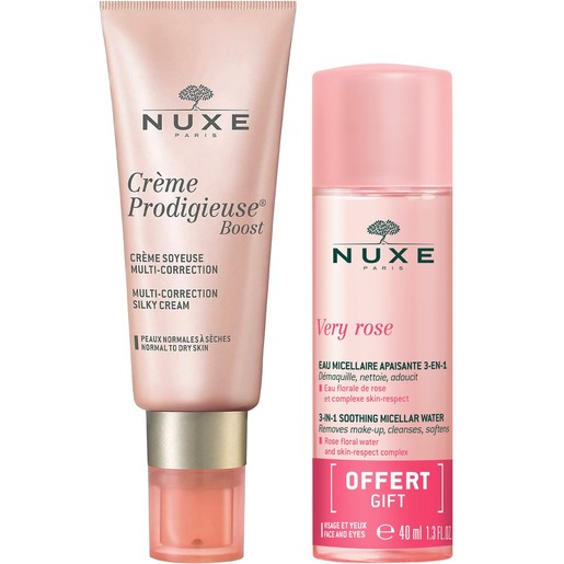 Nuxe Promo Prodigieuse Boost Face & Neck Day Silky Cream 40ml & Δώρο Very Rose 3 in 1 Soothing Micellar Water 40ml