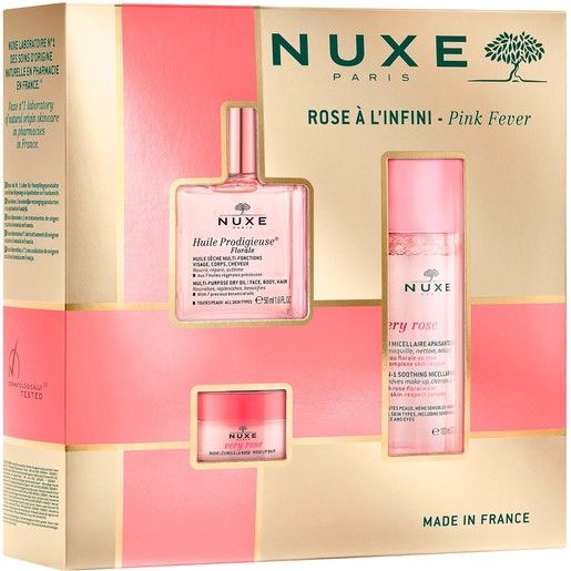 Nuxe Promo Huile Prodigieuse Florale Multi-Purpose Dry Oil 50ml & Very Rose 3in1 Soothing Micellar Water 100ml & Very Rose Lip Balm 15g