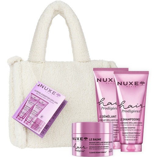 Nuxe Promo Hair Prodigieux Intensive Repair Hair Mask 200ml & High Shine Conditioner 200ml & High Shine Shampoo 200ml & Δώρο Teddy Τσαντάκι 1 Τεμάχιο Nuxe Promo Hair Prodigieux Intensive Repair Hair Mask 200ml & High Shine Conditioner 200ml & High Shine Shampoo 200ml & Δώρο Teddy Τσαντάκι 1 Τεμάχιο