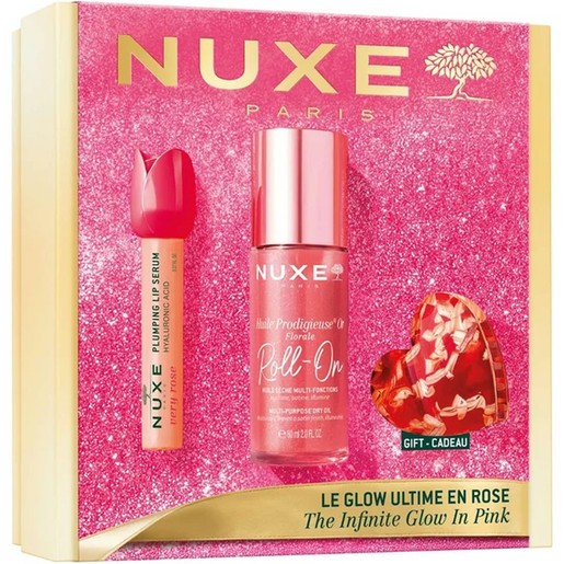 Nuxe Promo Very Rose Hyaluronic Acid Plumping Lip Serum 8ml & Huile Prodigieuse Or Florale Multi-Purpose Roll-On Dry Oil 60ml & Δώρο Κλιπ Μαλλιών 1 Τεμάχιο