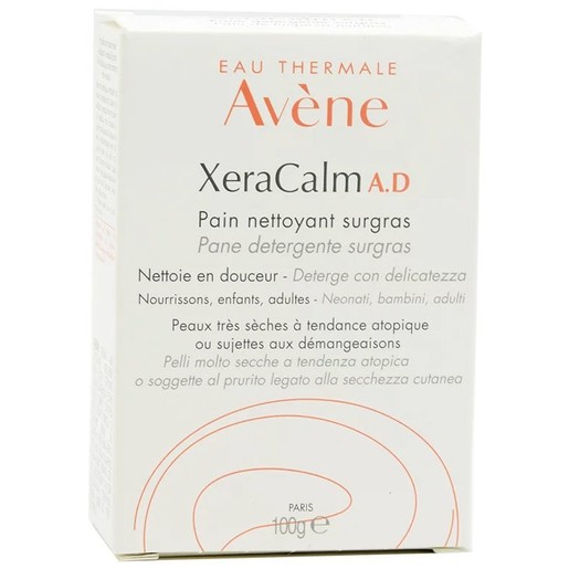 Avene XeraCalm A.D Pain Nettoyant Surgras Υπερλιπαντική Στερεά Πλάκα Καθαρισμού, Πολύ Ξηρό Δέρμα με Τάση Ατοπίας ή Κνησμού 100gr Avene XeraCalm A.D Pain Nettoyant Surgras Υπερλιπαντική Στερεά Πλάκα Καθαρισμού, Πολύ Ξηρό Δέρμα με Τάση Ατοπίας ή Κνησμού 100gr