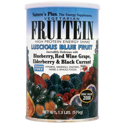 Natures Plus Fruitein Συμπλήρωμα Διατροφής Πρωτεϊνών με Συνδυασμό Βιταμινών, Μετάλλων & Μπλε Φρούτων & Καρπών σε Σκόνη 576gr