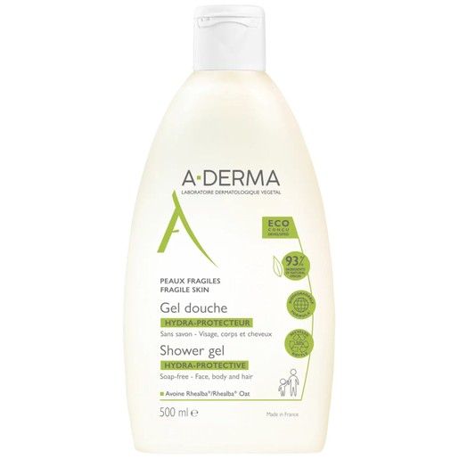 A-Derma Shower Gel Hydra-Protective Face, Body & Hair 500ml