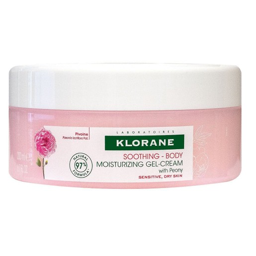Klorane Peony Soothing Body Moisturizing Gel-Cream 200ml