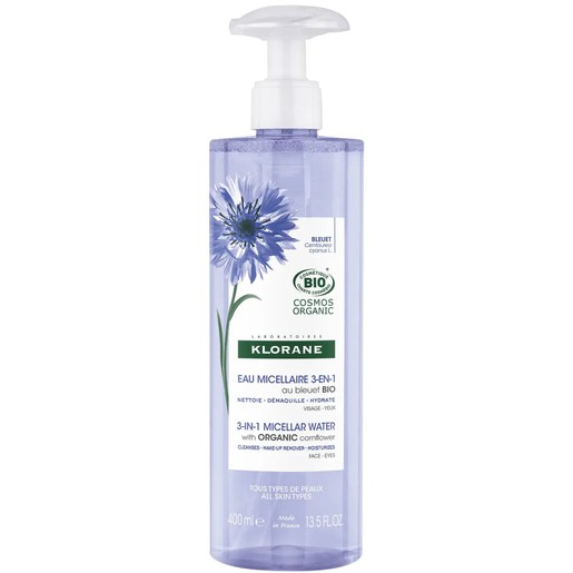 Klorane Cornflower 3-in-1 Micellar Water 400ml Klorane Cornflower 3-in-1 Micellar Water 400ml