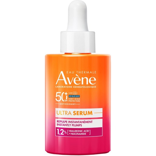 Avene Instant Plump Spf50+, 1.2% Hyaluronic Acid & Niacinamide Ultra Serum 30ml