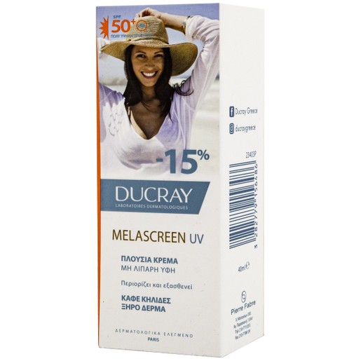 Ducray Promo Melascreen UV Face Creme Rich Spf50+ Dry Skin 40ml